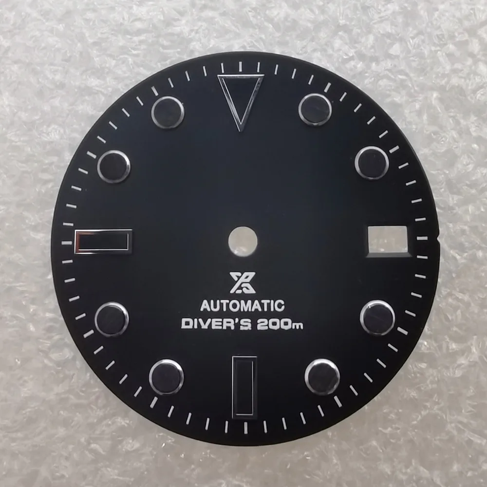 SKX007 Style Watch parts custom watch face fit nh35 movement 8215 luminous 28.5mm Luminous watch dial