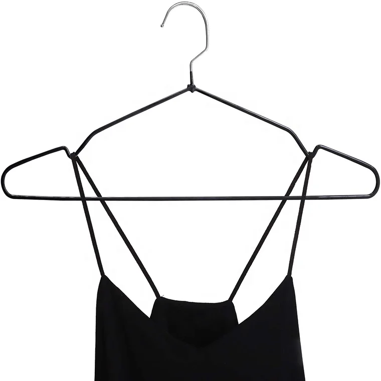 Wholesale Cheap Black Rubberized Metal Hanger for Laundry