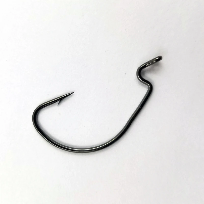 83206 High Carbon Steel Bass Fishing Hooks Assorted Sizes 8#-1# 1/0 - 5/0  Soft Lure Worm Crank Hook