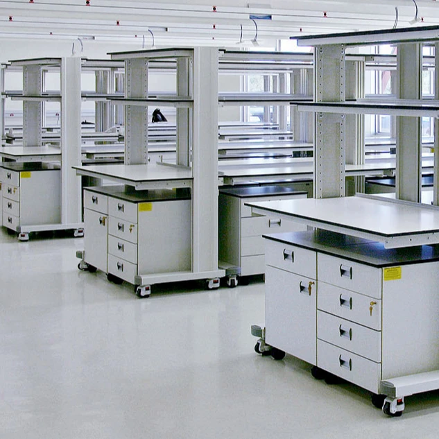 Against wall mounted clinical laboratory sink benches chemical melamine wood suspend hung cabinet lab furniture with shelf