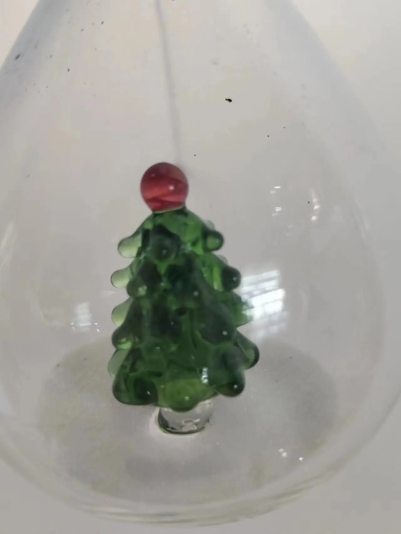 Wholesale 5 Minutes Hourglass With 3D Christmas Tree Sand Timer Hand Blown Creative Sand Clock Tabletop Decoration