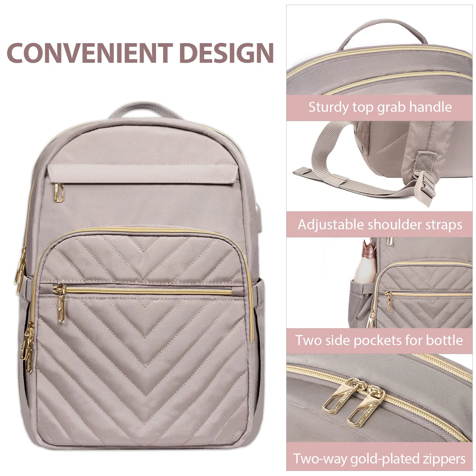 New  Nylon Laptop Backpacks School Bags Custom Logo Design Laptop Bag Women Laptop Computer Bag Backpacks with USB