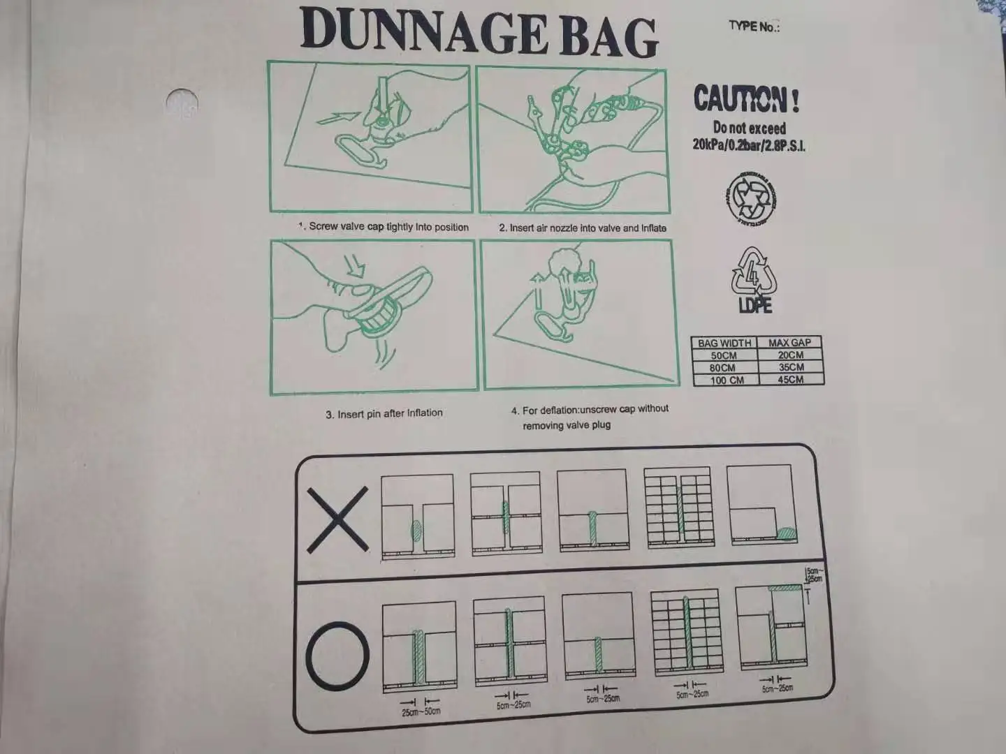 
The fine quality container seismic shatter resistant dunnage bags 