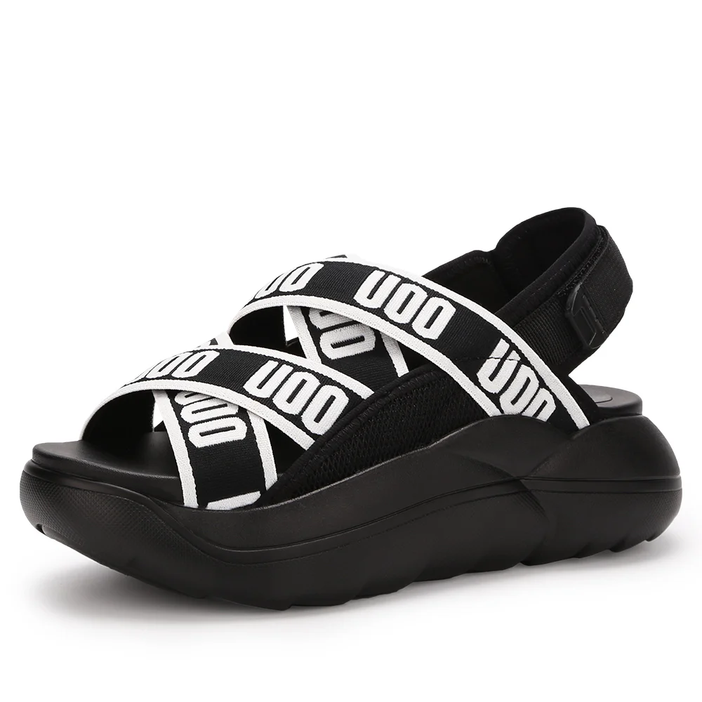 
2021 new arrival cheap price height increasing anti slip cross trap femal fashion women sandals summer beach sandals 