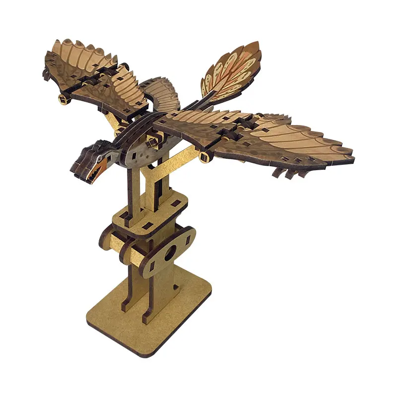 Wholesale Bird Dinosaur Jigsaw Puzzle Dynamic Flying Toys Wooden Assembly Model Handmade DIY Crafts Desk Decoration