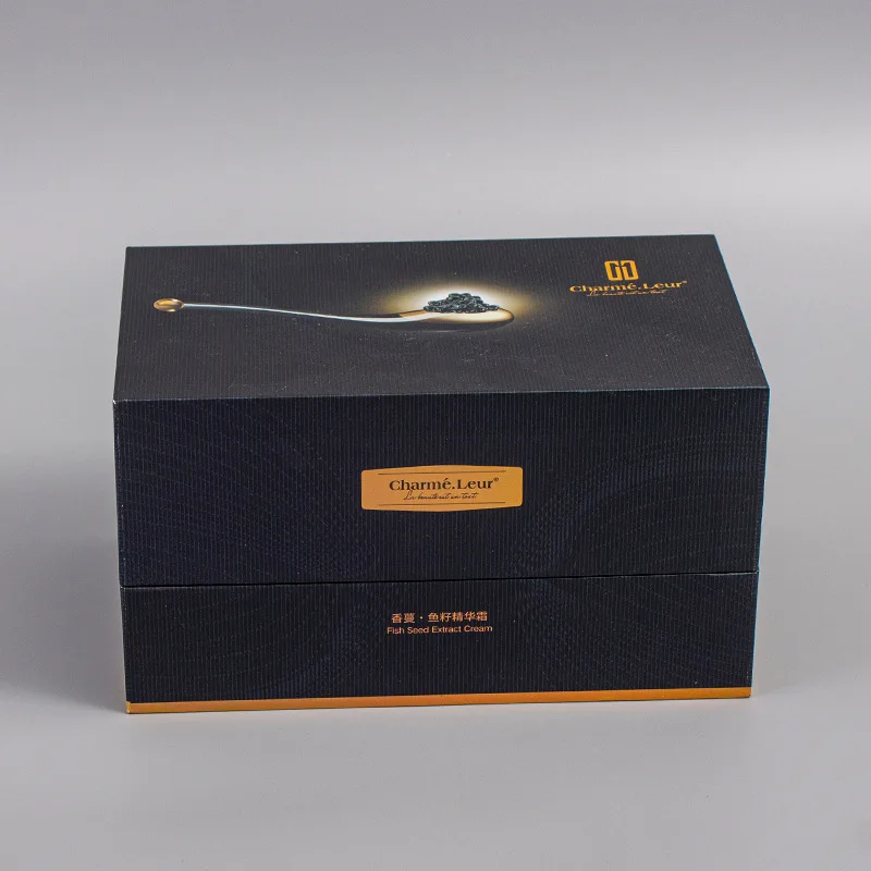 Custom Logo Velvet Eva Liner Lumpfish Paper Packaging Empty Caviar Packaging Box