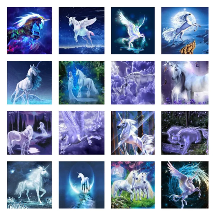 
New hot selling wholesale diamond painting DIY diamond painting home decoration Angel Unicorn series 5D diamond painting 