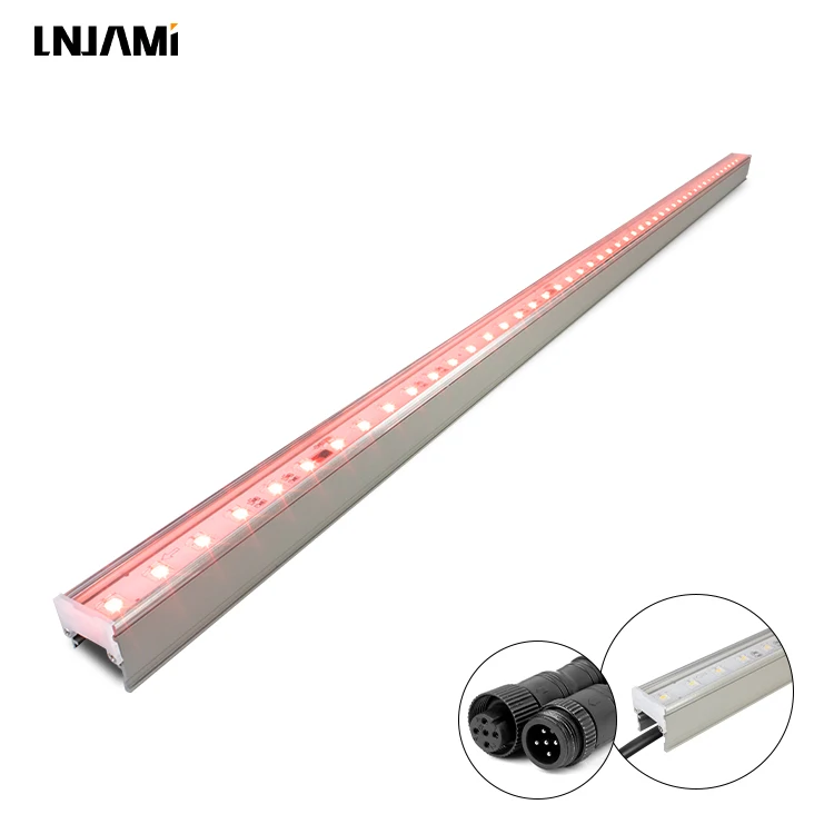LNJAMI наружный водонепроницаемый IP66 DMX 12 Вт 15 светодиодный RGB линейный фасадный светильник для освещения фасада здания