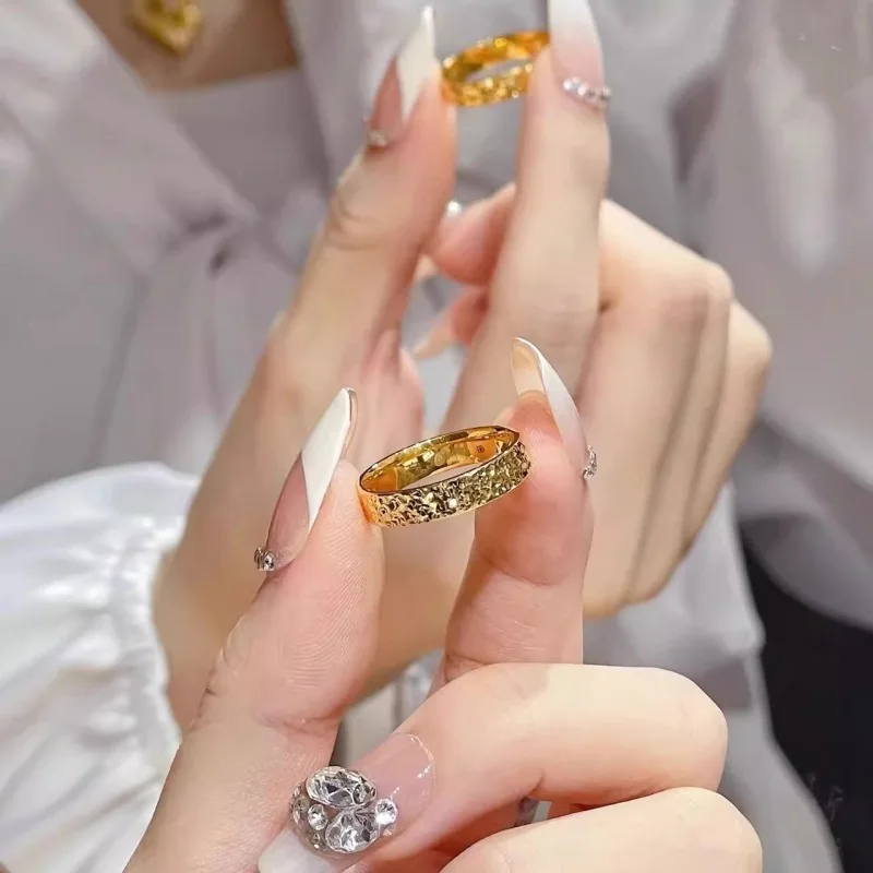 WITH MOLD INSIDE Luxury Fashion AU750 Pure 18K Gold Rings Fine Jewelry Women Ladies Female Bridal Engagement Wedding Jewellery