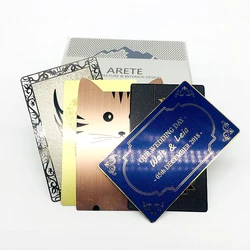 Custom Printing Private Company Metal Vip Gold Card For Promotion Stainless Steel Metal Vip Gold Card Gold Business Card