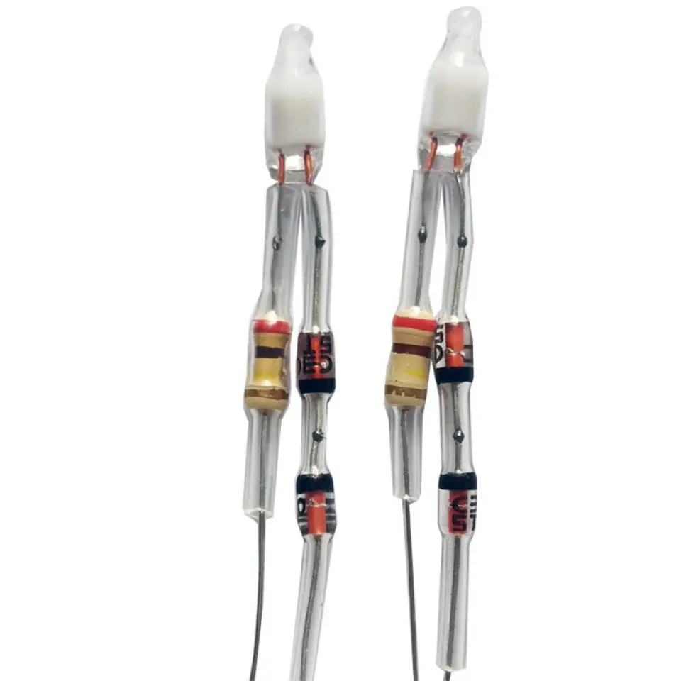 Neon Light Bulb Weld Resistor and Voltage-Regulator Diode Neon Lamp Indicator Bulb