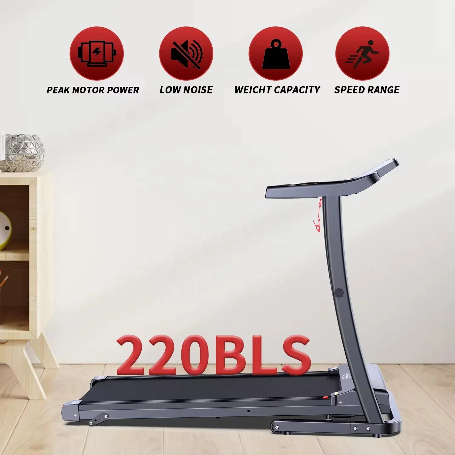 Factory Direct Sale High Quality Treadmill Fitness Equipment Running Machine Treadmill  Foldable Body Exercise Home Treadmill