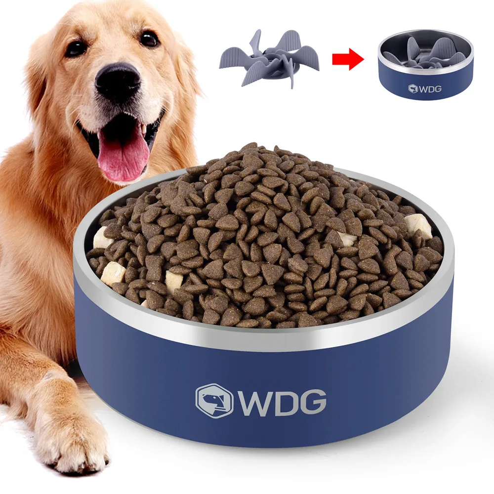 Stainless Steel Dog Bowl Insulated Pet Bowl Feeders Cat Water Basin