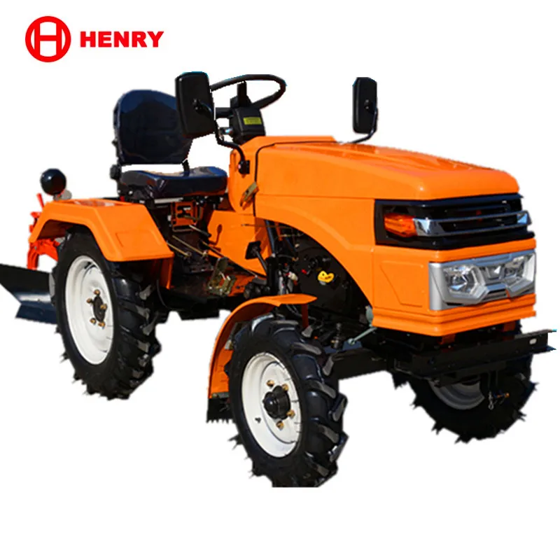 electric start mini tractor with hydraulic rotavator