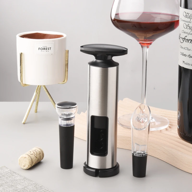 Amazon BestSeller T-Shape Metal 4 pcs Portable Wine Bottle Opener Corkscrew Set