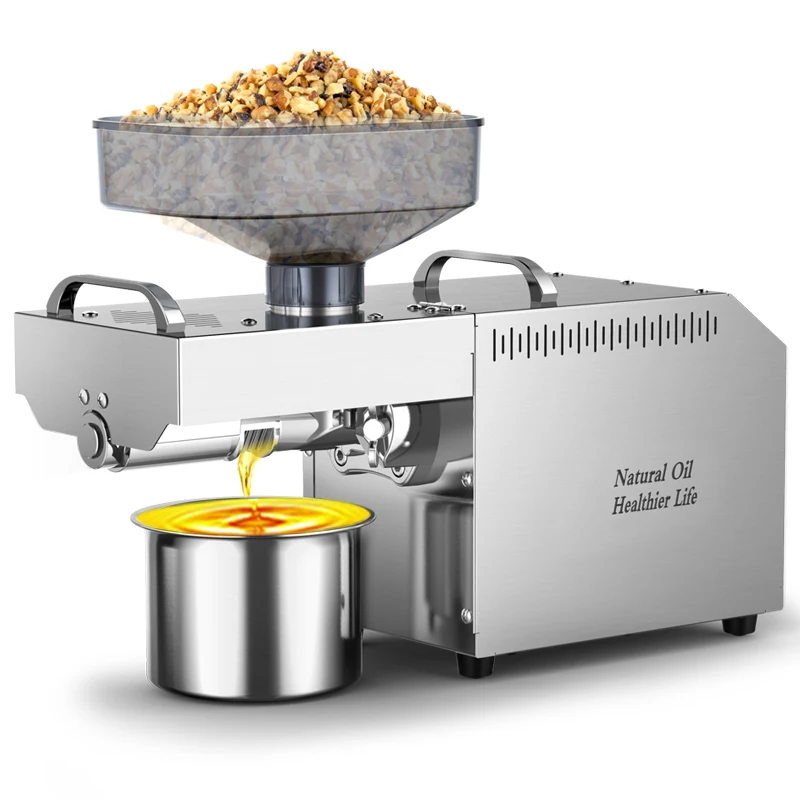 
HANBOO Olive peanut oil press stainless steel small household manufacturers direct supply Oil Pressers Oil Pressers 