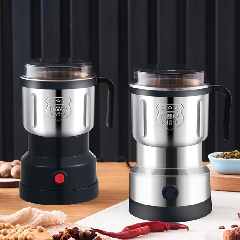 Household small commercial mini hand Electric espresso burr Coffee Grinder Machine Spice stainless steel Grinder pulverizer