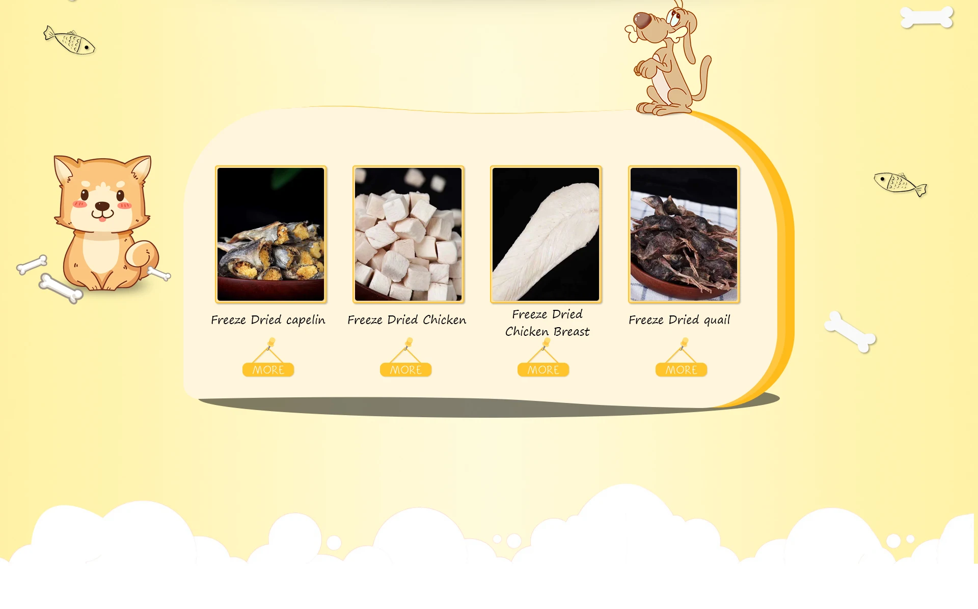 freeze-dried pet food dog and cat snacks beef chicken duck fish