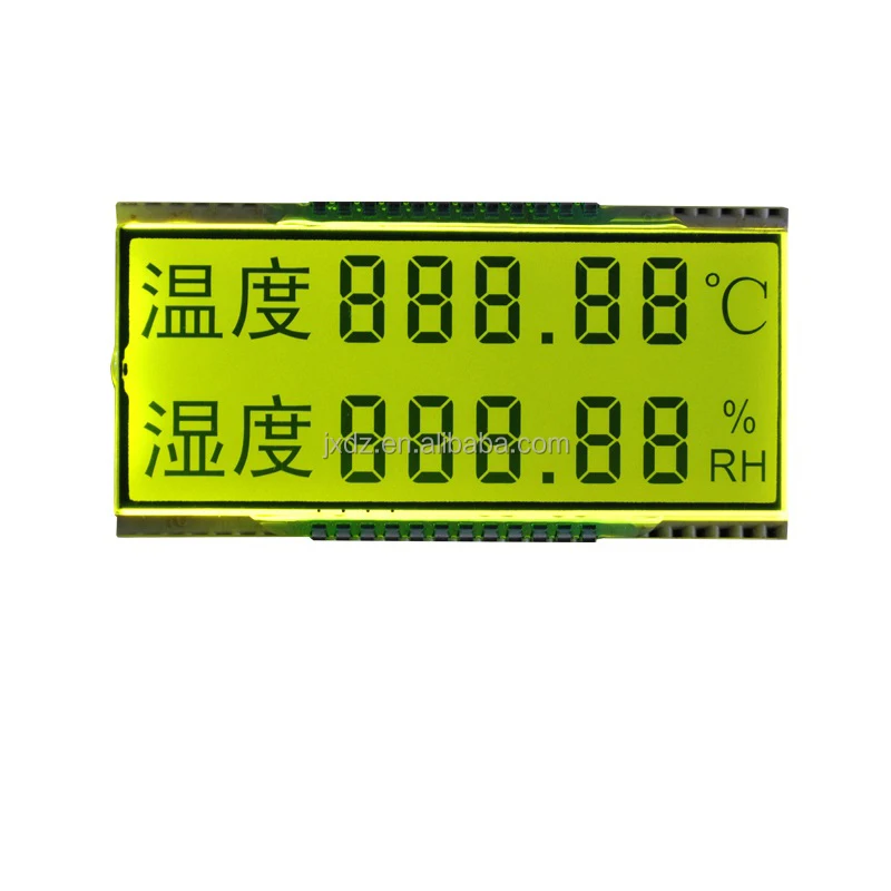 Ultra-wide temperature double-row 8-character seven-segment LCD screen temperature and humidity LCD GDC03849 high quality