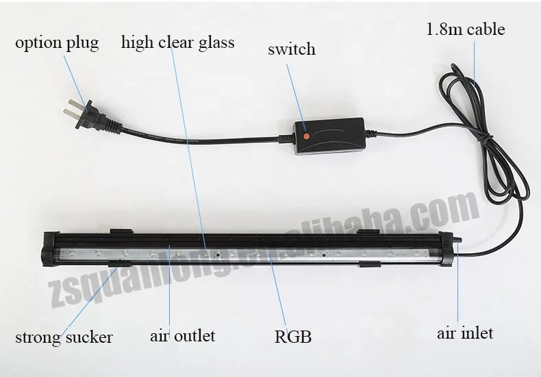 Quanlong underwater aquarium led rgb fish tank light waterproof aquarium led rgb for gold fish