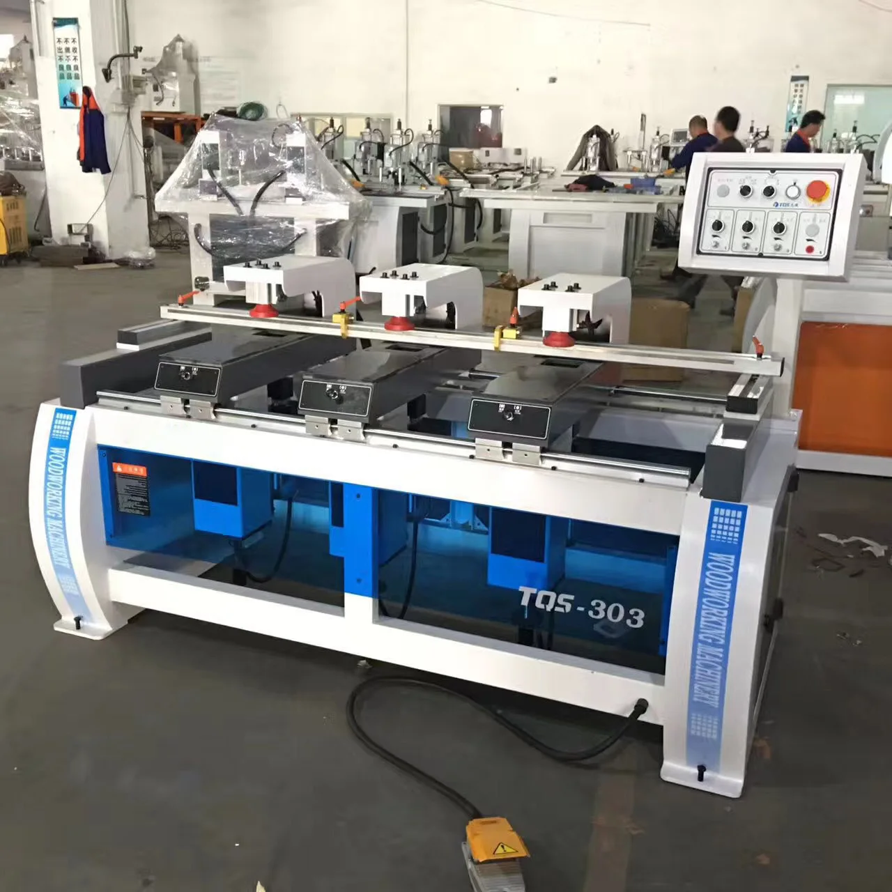303 Triple horizontal dust-free  (drill down) boring machine hinge drilling machine
