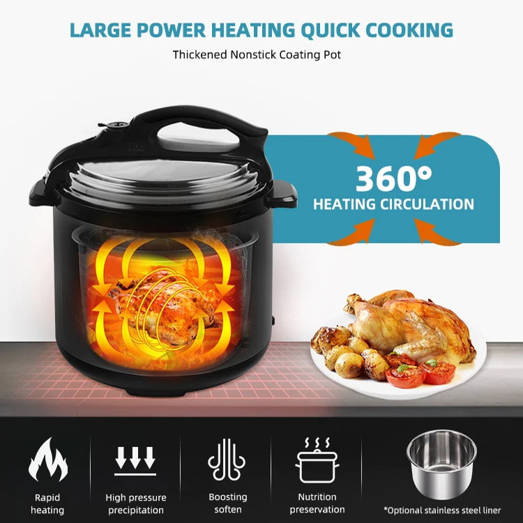 Cheap Price Choice 6L 8L 10L 12L Big Size Computer Instant Hot Pot Efficiency Electric Pressure Cooker