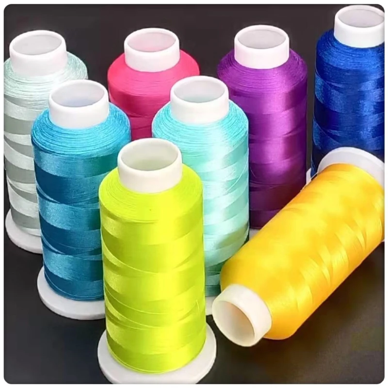 High Quality 108D/2 120D/2 Tex27 100% Polyester Continuous Filament Embroidery Machine Thread for Cap