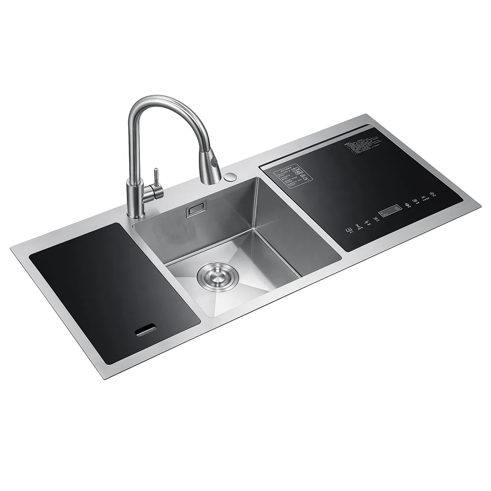 Integrated Ultrasonic Kitchen Uv  Under Counter Double Spray Electric Household Automatic Dishwasher