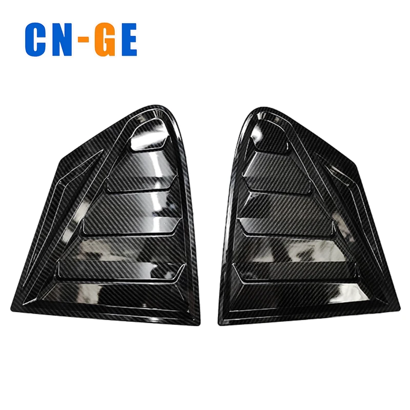 Side Window Scoop Louver Cover FOR Ford Focus ST-LINE Hatchback 2019 2020 ABS Carbon Fiber Style Auto Accessories