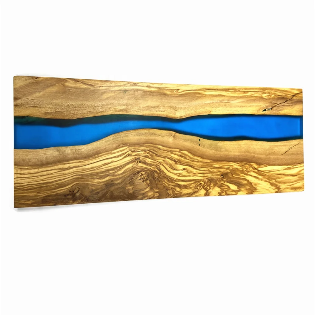 Good Design Home Kitchen Olive Wood and Epoxy Resin Art Cutting Serving Chopping Board