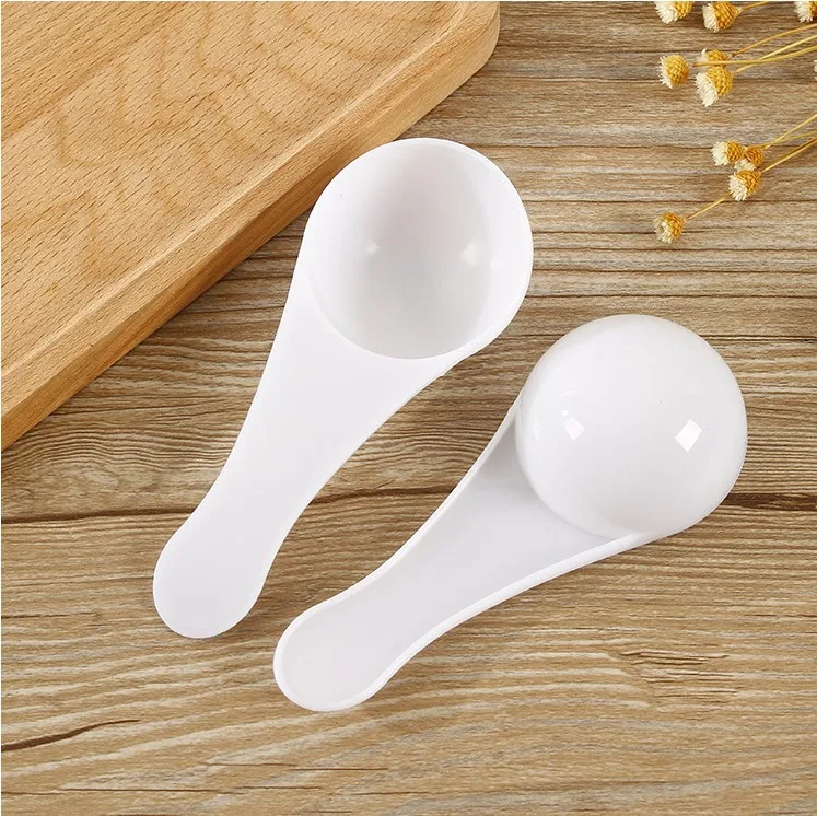 Drop shipping 30ML PP Powder spoonp detergent spoon plastic measuring spoon15g bulk packing