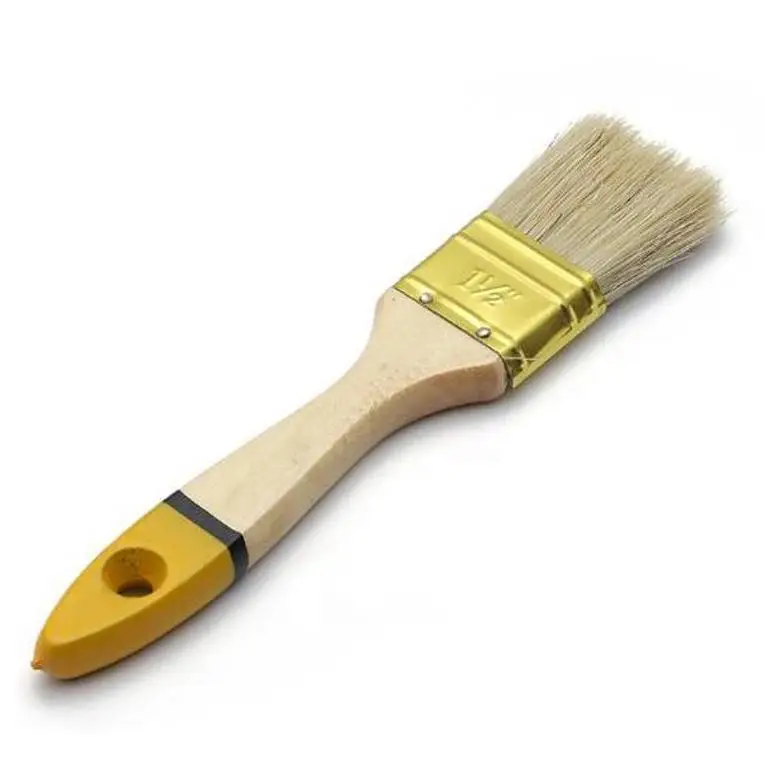 Chinese Manufacturer Supply Natural Painting Tools Flat Paint Brushes Angle Paint Brush