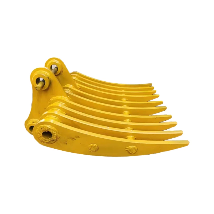 Hot Sale Excavator Root Rake Tilting Rake Bucket Excavator Brushing Rake Excavator Land Clearing