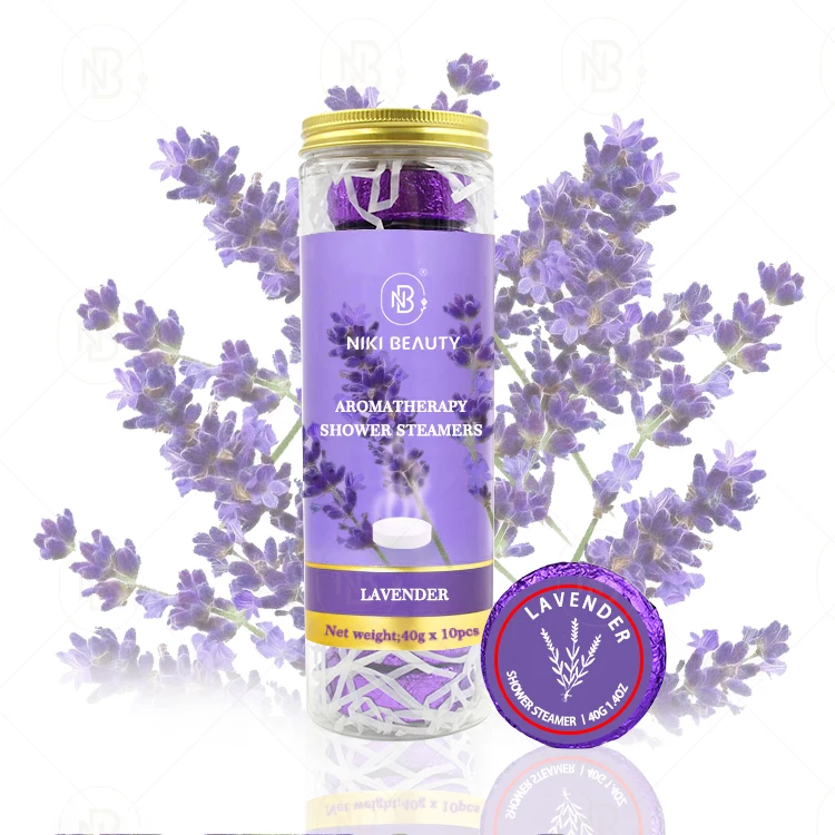 Wholesale Custom Essential Oil Bath Fizzies Gift Set of Aromatherapy Lavender Shower Steamers