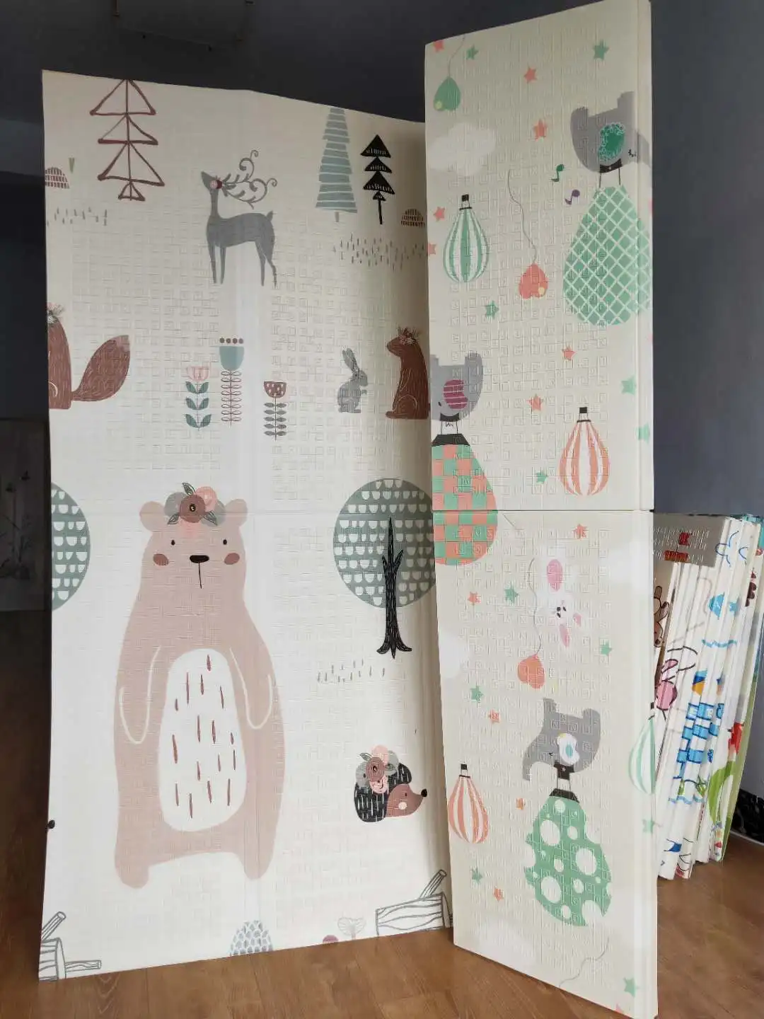 
Baby gym equipment multifunctional plush drawing mat for kids en71 