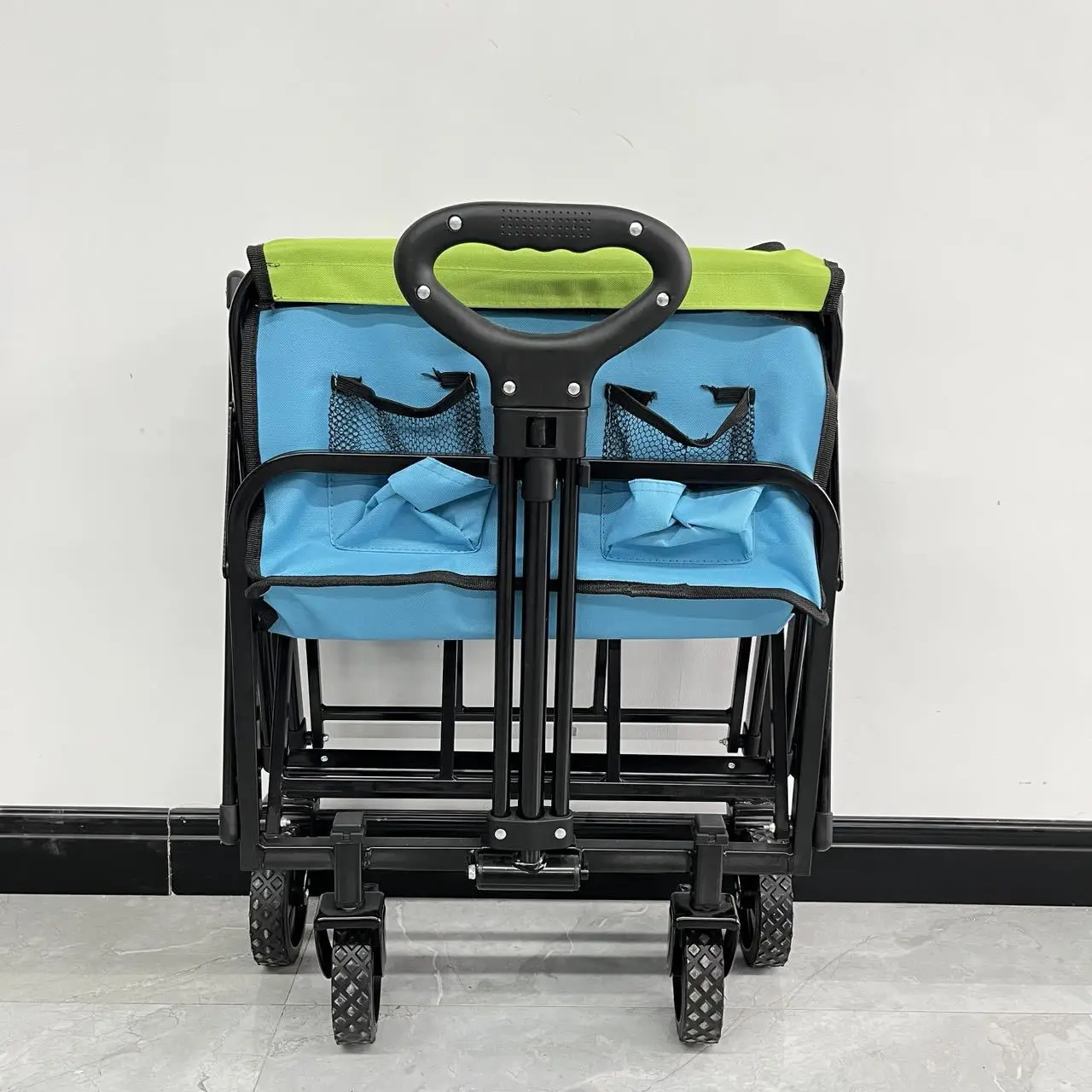 Custom camping folding wagon cart outdoor portable shopping picnic trolley multi-functional folding cart