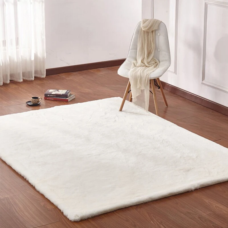 Soft Indoor Modern Polyester Area Rugs Fluffy Living Room Carpets for Bedroom Home Decor