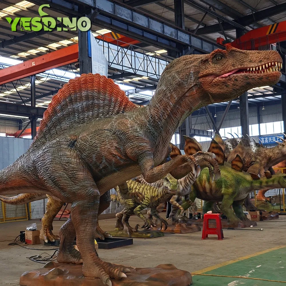 Custom Realistic Spinosaurus Animatronic Dinosaur Model for Kids for Theme Park Exhibitions and Amusement Park Playground