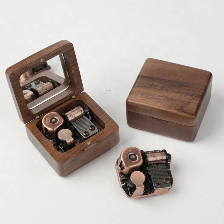 Wooden Music Box with Popular and Classical Music