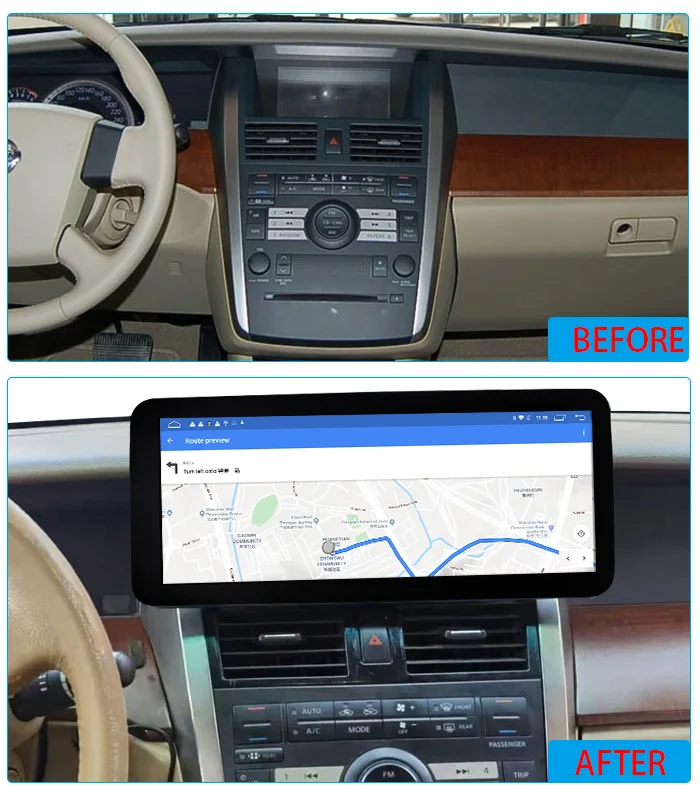 12.3 Inch GPS Navigation Android 12 Car Multimedia Player Stereo for Nissan Altima Teana 2004 2005 2006 2007 Radio DSP