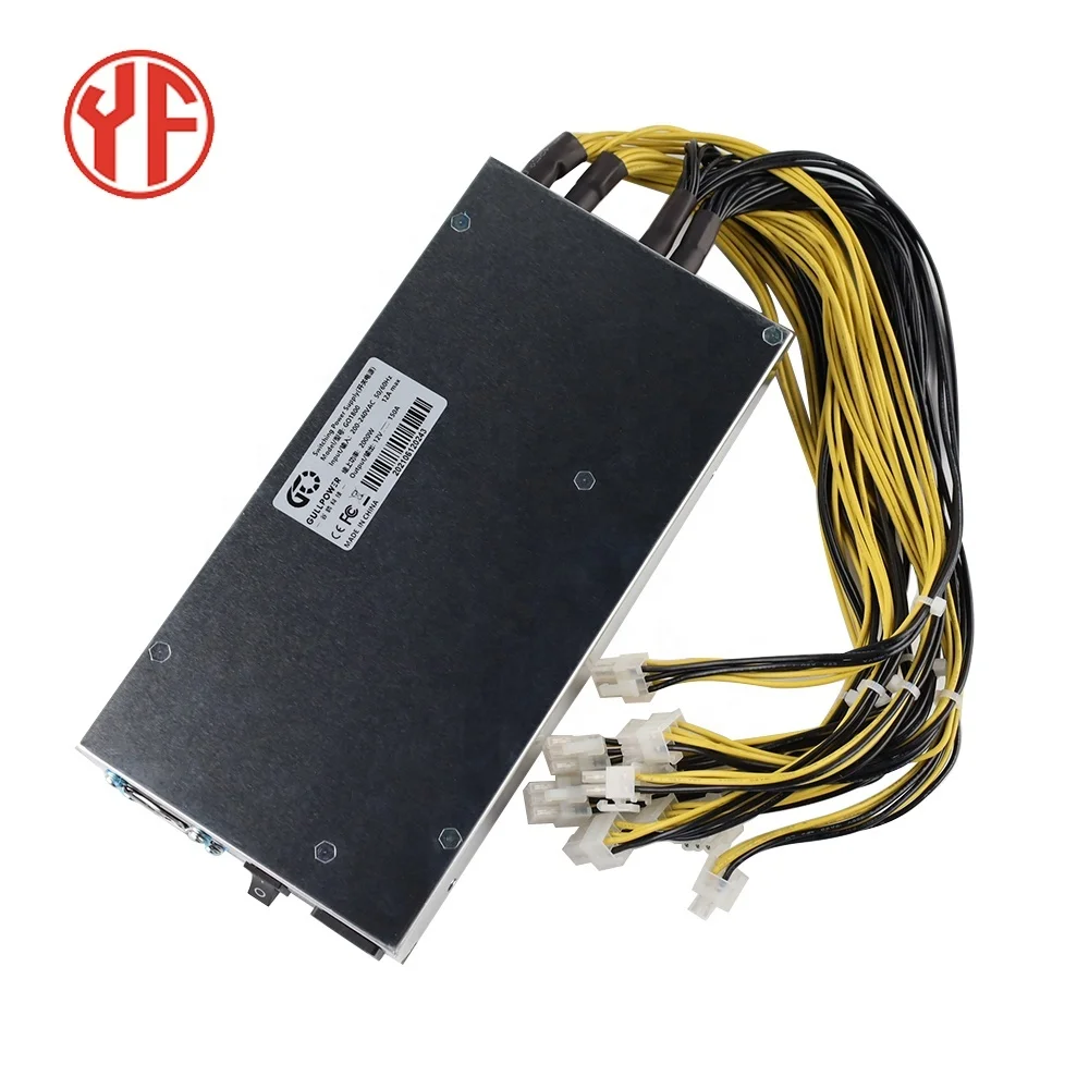 Новый источник питания Gullpower 2000 Вт 1u компьютер в