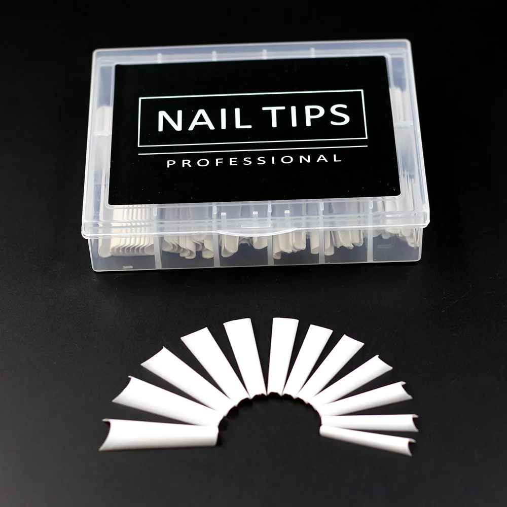 Hot Selling Super Long 2D French Style Artificial Fingernails Nail Art Salon Extended Traceless Manicure/DIY/Finger Plastic