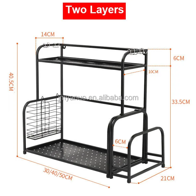 Metal Standing Shelf Iron Sheet Space Saver Heavy Duty Storage Tower Rack