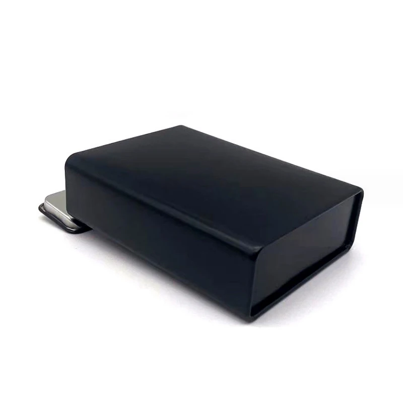Black rectangle pencil metal box factory wholesale stationery box playing cards tin box in stock