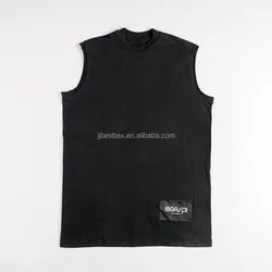 2021 newRick Owens   DRK streamer decoration large backless tank vest for men and women couples black Long vest