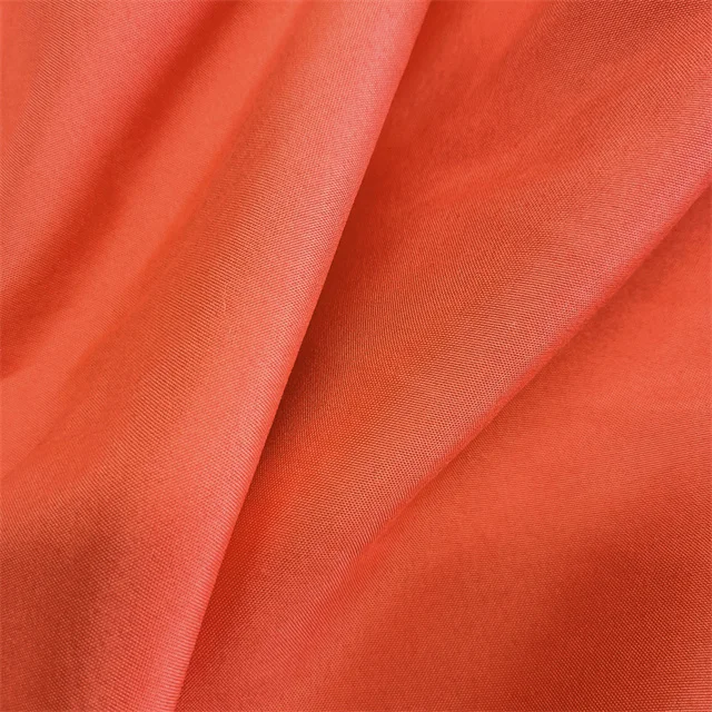 Wholesale Orange China Factory Brushed Fabric Solid Dyed Bright Color Microfiber Fabric for Bedding Set