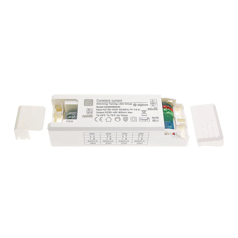 LEDEAST FZQ25W60K2C TUYA Zigbee 25W Input AC100-240V APP control 450mA 500mA 550mA 660mA Dip Switch dimmable smart LED Drive