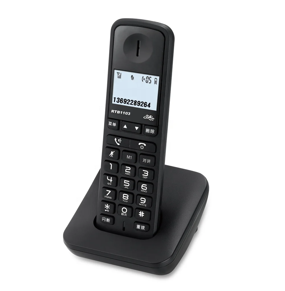 Custom Logo Expandable Wireless Telephone System With Lcd Display Caller Id Support Speed Diallcd For Office