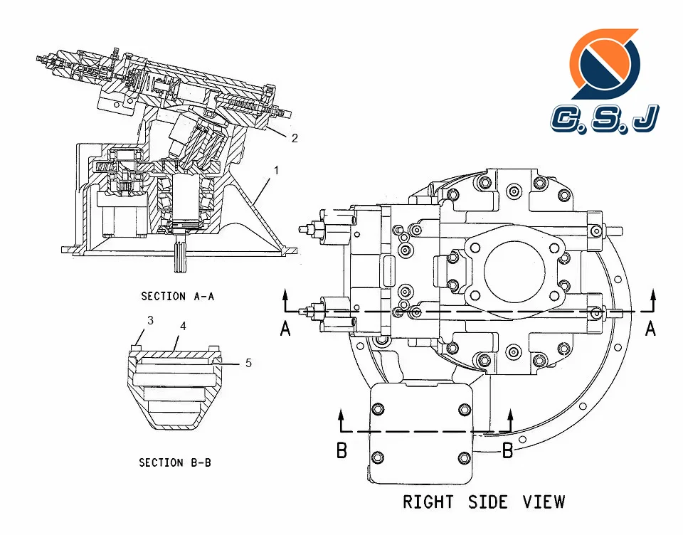 High-Quality A8VO107 126-2073 1262073 Hydraulic Pump for Excavator Parts CAT E 320B 322B 325B