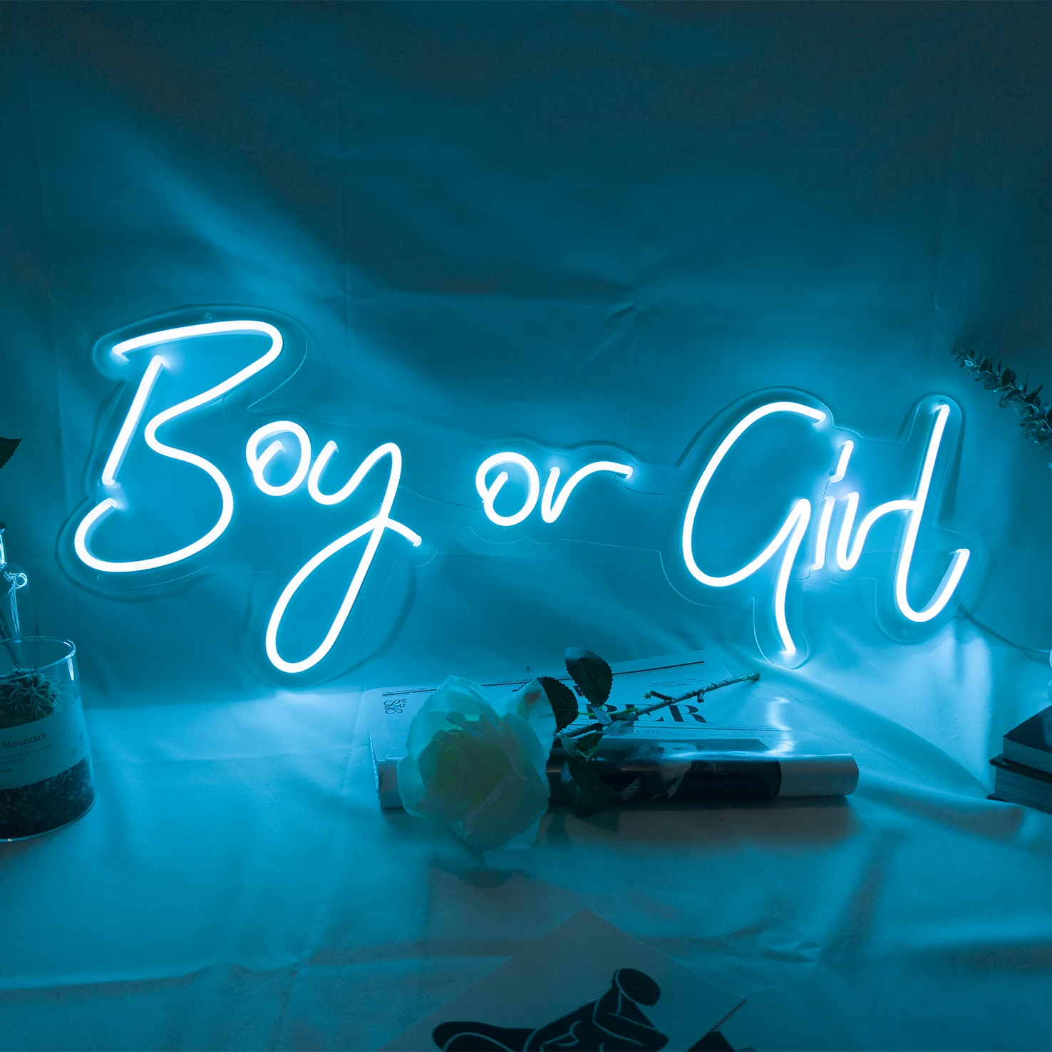 Drop shipping factory manufacturer birthday party wedding fashionable custom color boy or girl neon sign